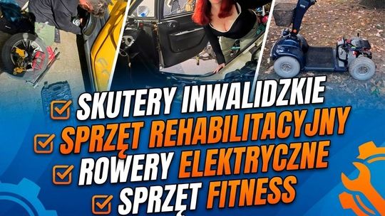 Naprawy skuterów inwalidzkich, rowerów i sprzętu rehabilitacyjnego