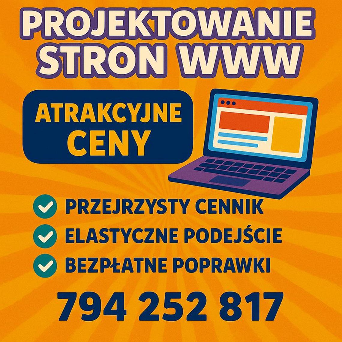 Projekty stron www, Wordpress/ Bez zaliczki/ Bezpłatne poprawki