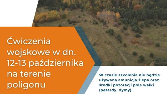 UWAGA MIESZKAŃCY TCZEWA! Ćwiczenia poligonowe żołnierzy 22 Bazy Lotnictwa w Malborku