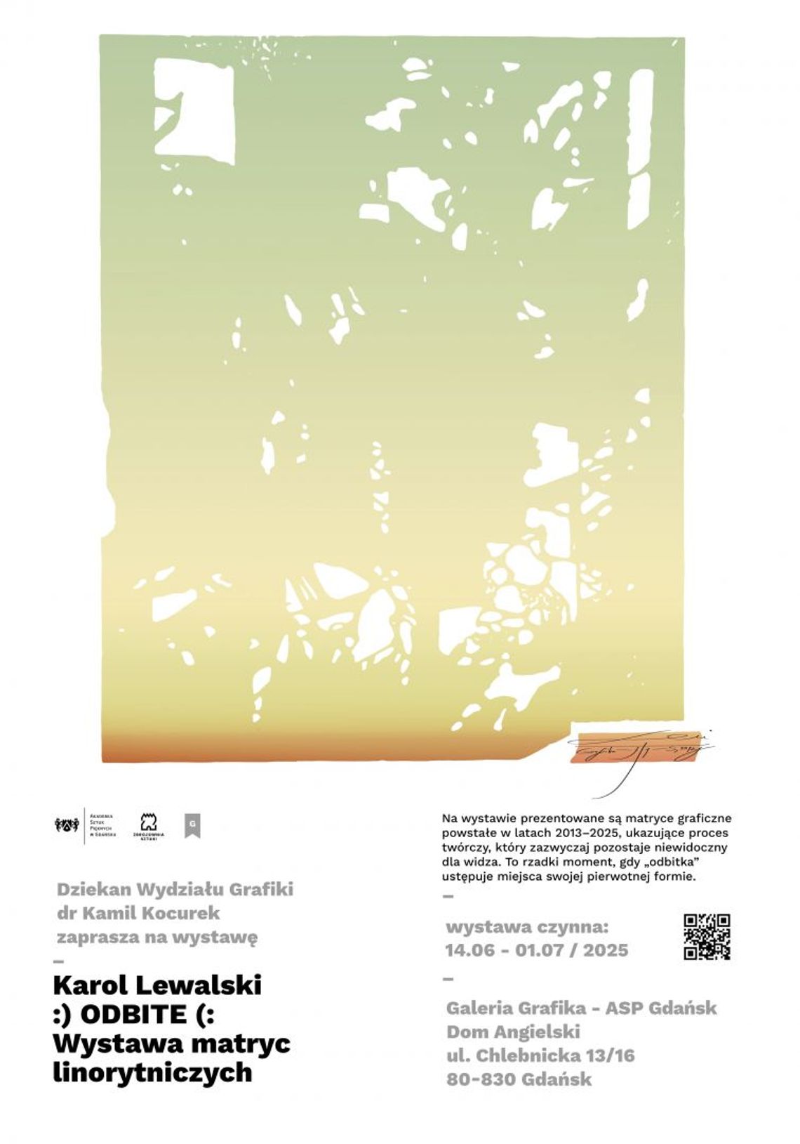 Karol Lewalski :) ODBITE (: - Wystawa matryc linorytniczych w Gdańsku Karol Lewalski :) ODBITE (: - Wystawa matryc linorytniczych w Gdańsku