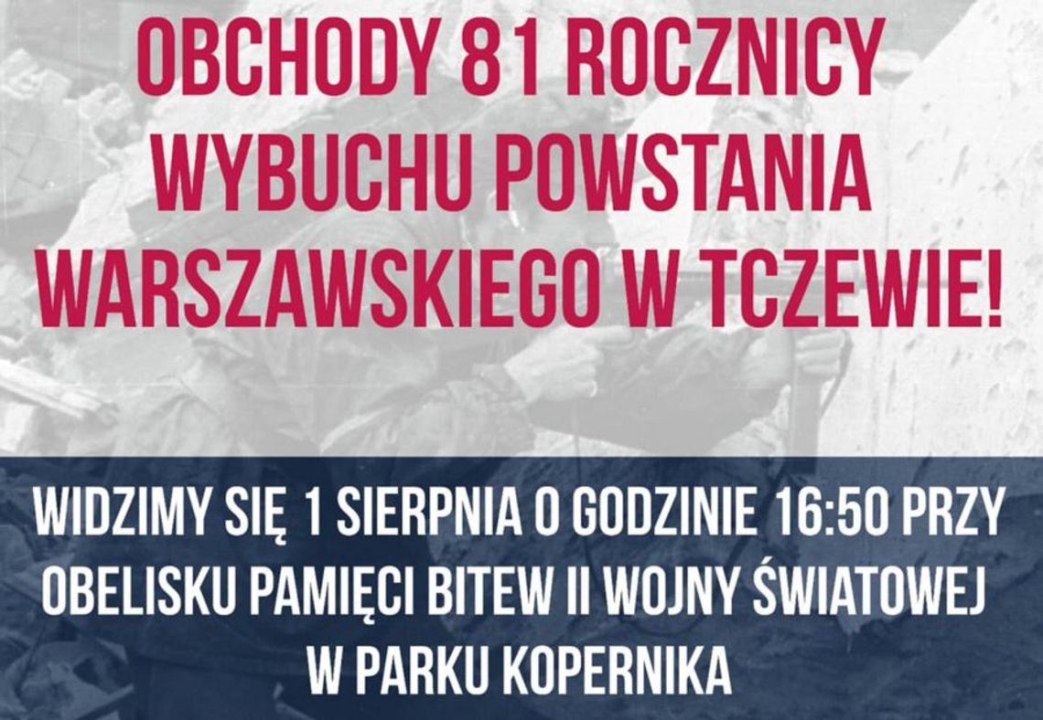 Uroczystość pamięci Powstańców Warszawskich w Tczewie