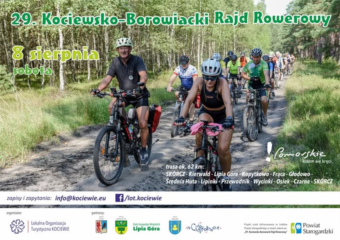 Wkrótce 29. Kociewsko - Borowiacki Rajd Rowerowy czy wakacyjna, rowerowa przygoda czeka!