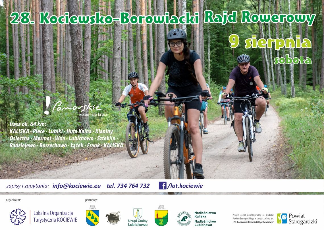 Zapraszamy na 28. Kociewsko-Borowiacki Rajd Rowerowy Zapraszamy na 28. Kociewsko-Borowiacki Rajd Rowerowy
