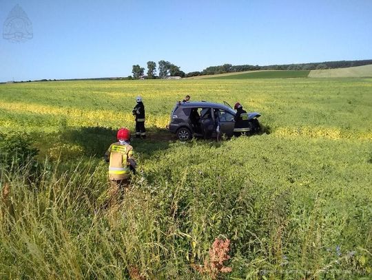 Dzisiaj ok. godz. 9.00 w Narkowych przy ulicy Tczewskiej doszło do wypadku drogowego. fot. KP PSP Tczew