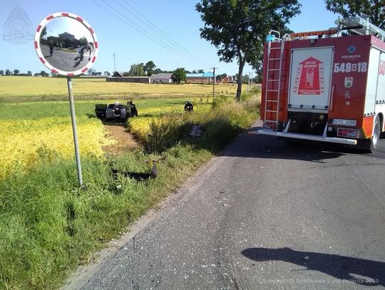 Dzisiaj ok. godz. 9.00 w Narkowych przy ulicy Tczewskiej doszło do wypadku drogowego. fot. KP PSP Tczew